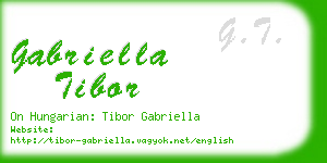 gabriella tibor business card